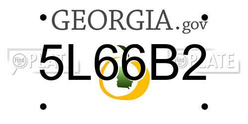 5L66B2 Georgia License Plate