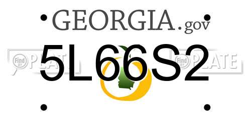 5L66S2 Georgia License Plate