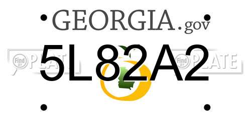 5L82A2 Georgia License Plate