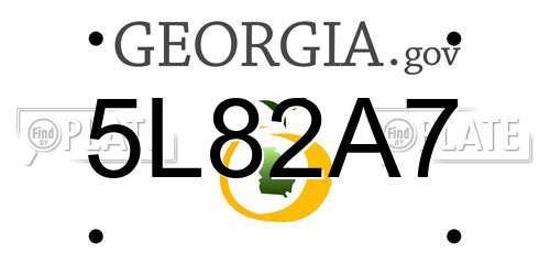 5L82A7 Georgia License Plate
