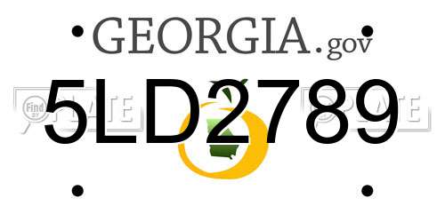 5LD2789 Georgia License Plate