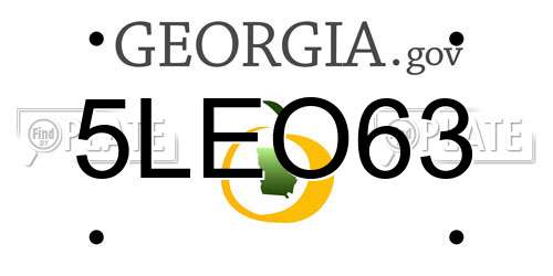 5LEO63 Georgia License Plate