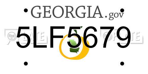 5LF5679 Georgia License Plate