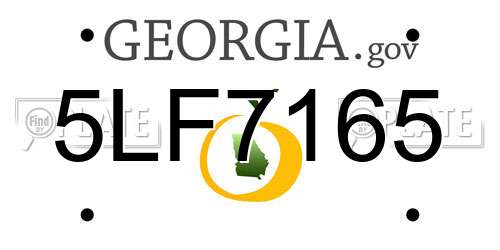 5LF7165 Georgia License Plate