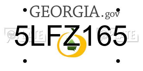5LFZ165 Georgia License Plate