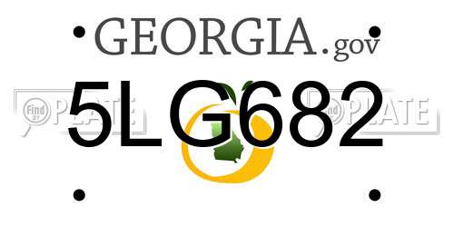 5LG682 Georgia License Plate