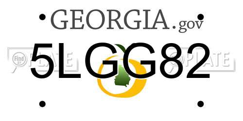 5LGG82 Georgia License Plate