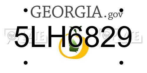 5LH6829 Georgia License Plate