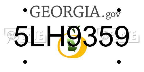 5LH9359 Georgia License Plate