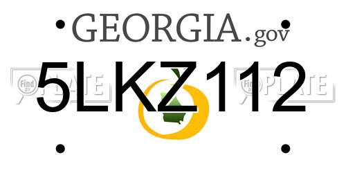 5LKZ112 Georgia License Plate