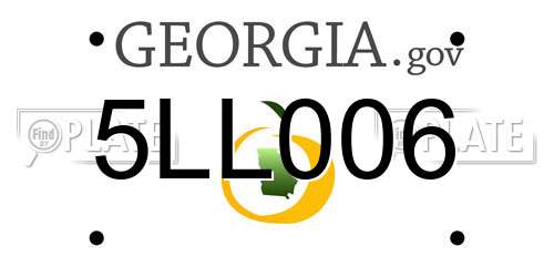 5LL006 Georgia License Plate