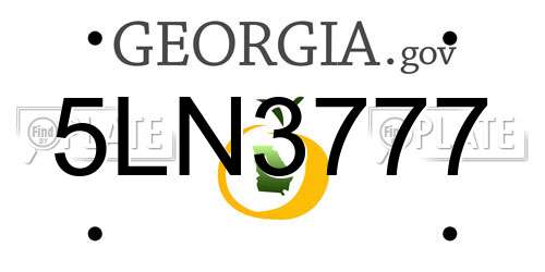 5LN3777 Georgia License Plate