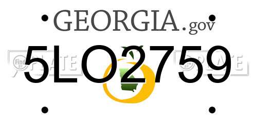 5LO2759 Georgia License Plate