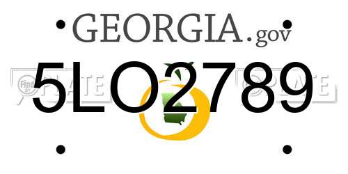5LO2789 Georgia License Plate
