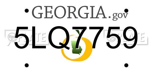 5LQ7759 Georgia License Plate