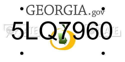 5LQ7960 Georgia License Plate