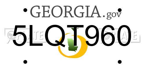 5LQT960 Georgia License Plate