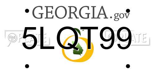 5LQT99 Georgia License Plate