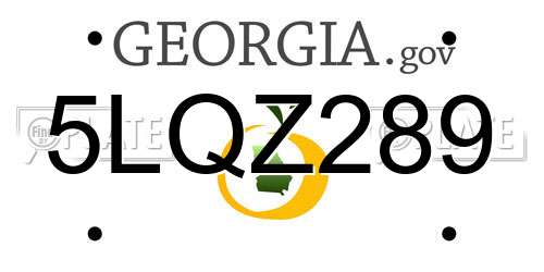 5LQZ289 Georgia License Plate