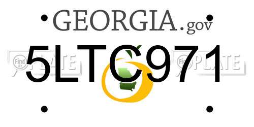 5LTC971 Georgia License Plate