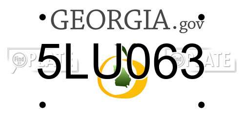 5LU063 Georgia License Plate