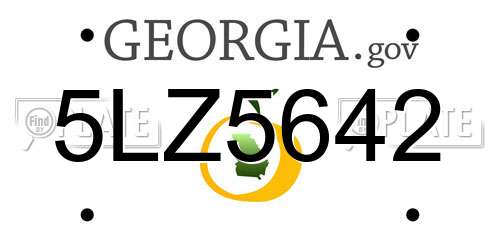 5LZ5642 Georgia License Plate