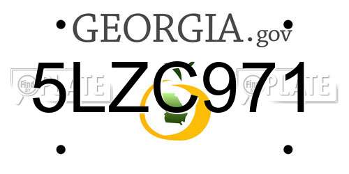 5LZC971 Georgia License Plate