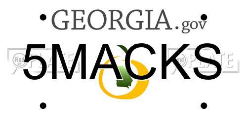 5MACKS Georgia License Plate
