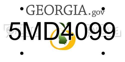 5MD4099 Georgia License Plate