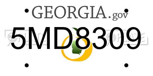 5MD8309 Georgia License Plate