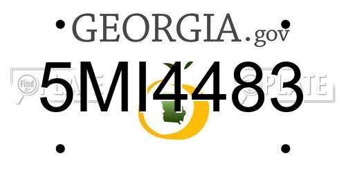5MI4483 Georgia License Plate