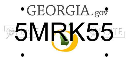 5MRK55 Georgia License Plate