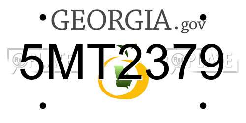 5MT2379 Georgia License Plate