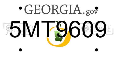 5MT9609 Georgia License Plate