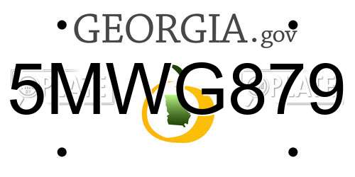 5MWG879 Georgia License Plate