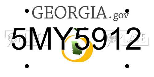 5MY5912 Georgia License Plate