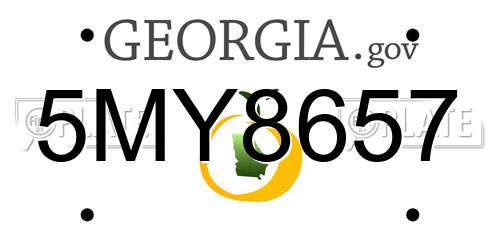 5MY8657 Georgia License Plate