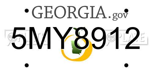 5MY8912 Georgia License Plate