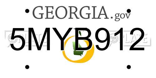 5MYB912 Georgia License Plate