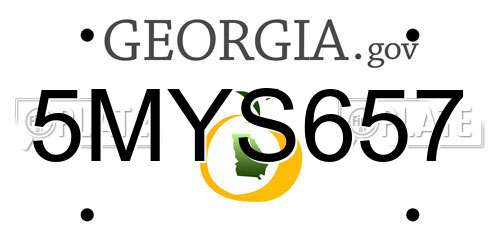 5MYS657 Georgia License Plate