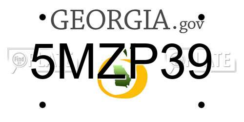 5MZP39 Georgia License Plate