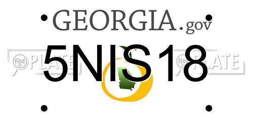 5NIS18 Georgia License Plate