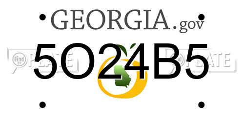 5O24B5 Georgia License Plate