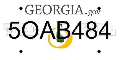 5OAB484 Georgia License Plate