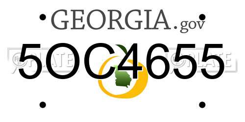 5OC4655 Georgia License Plate