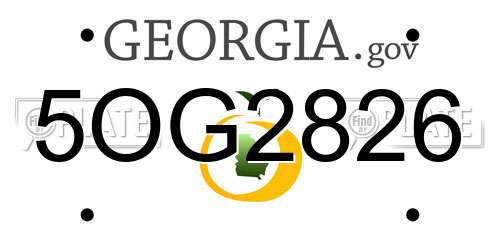 5OG2826 Georgia License Plate