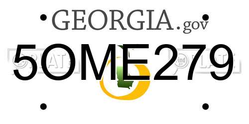 5OME279 Georgia License Plate