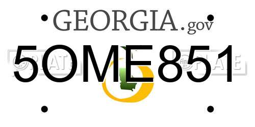 5OME851 Georgia License Plate