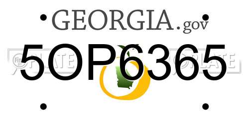 5OP6365 Georgia License Plate
