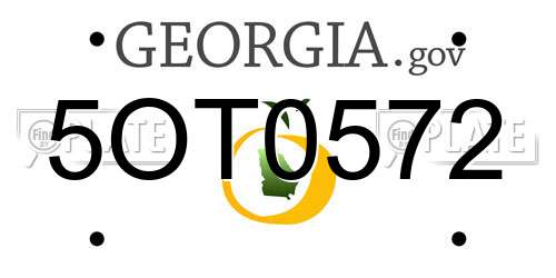 5OT0572 Georgia License Plate